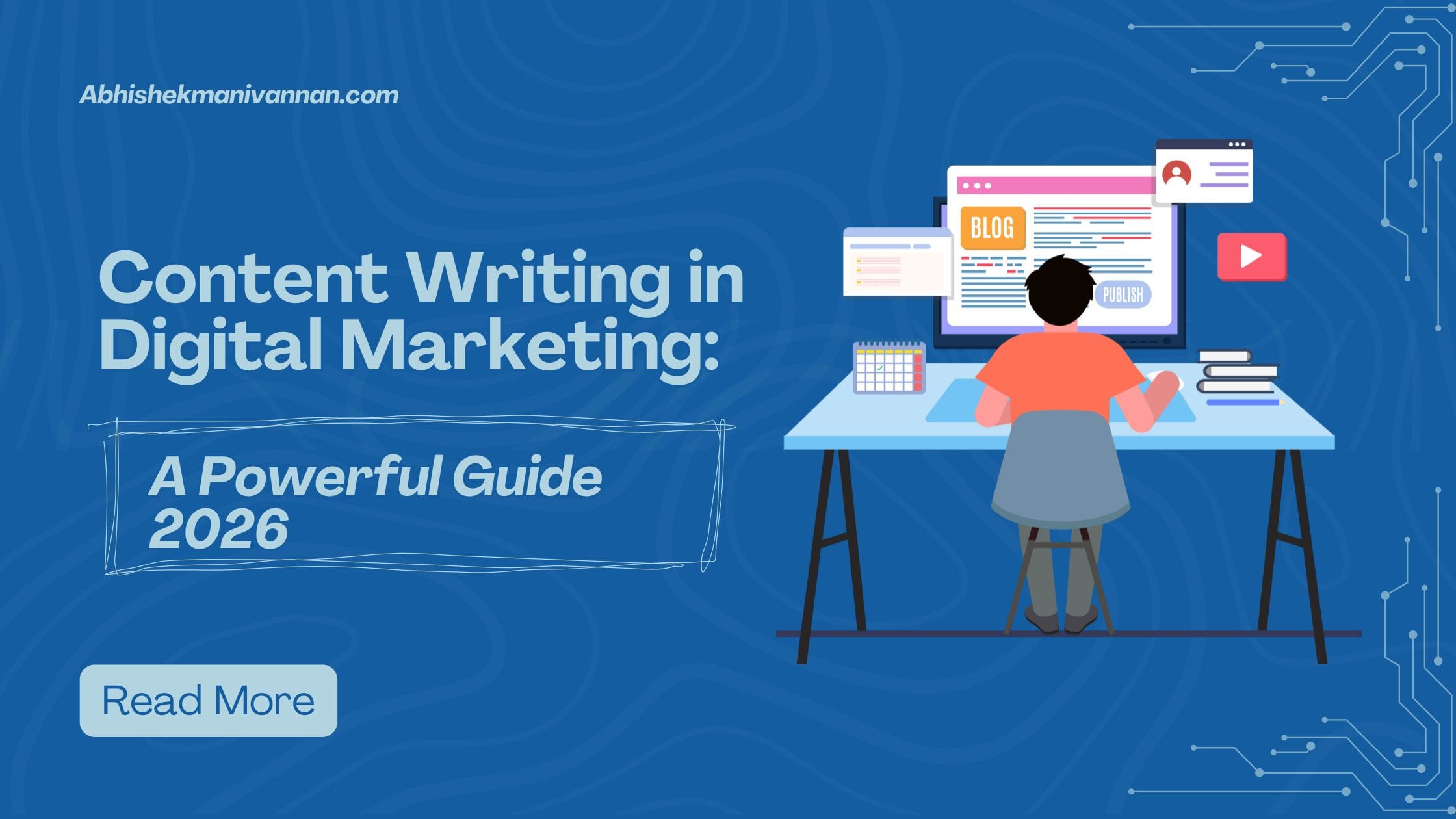 content writing in digital marketing illustration 2026
