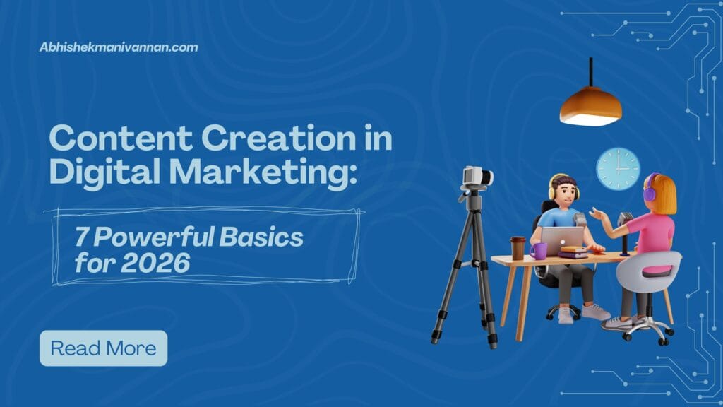 content creation in digital marketing illustration 2026