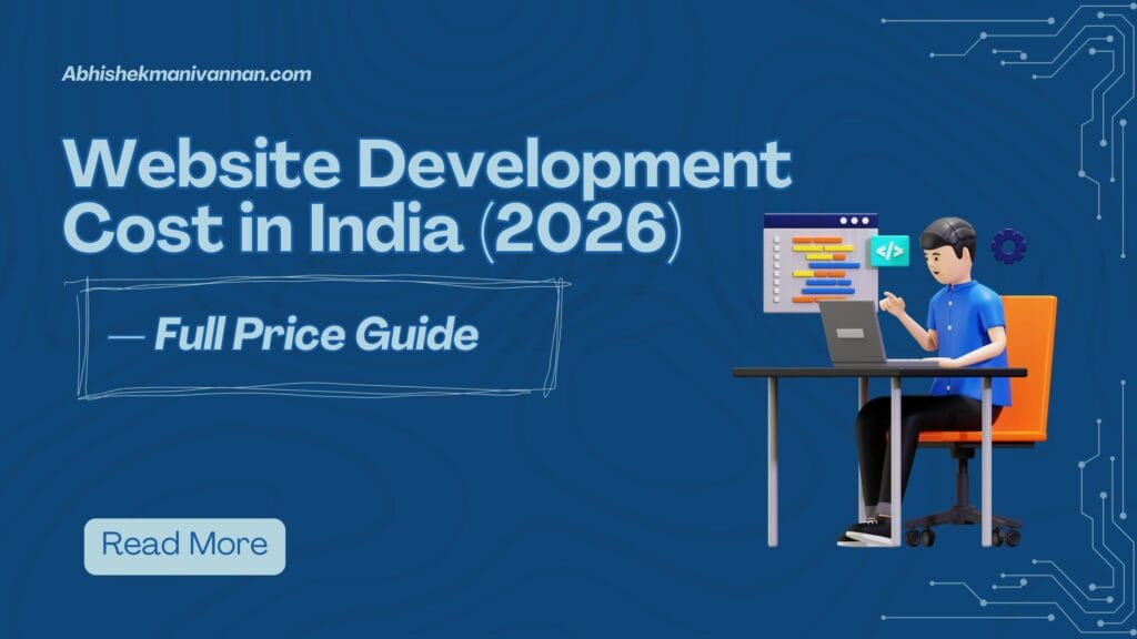 website development cost in India 2026 guide
